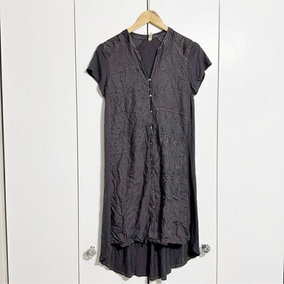 Anthropologie Tiny Stone Harbor Eyelet Shirt Dress Size XS - Picture 3 of 4